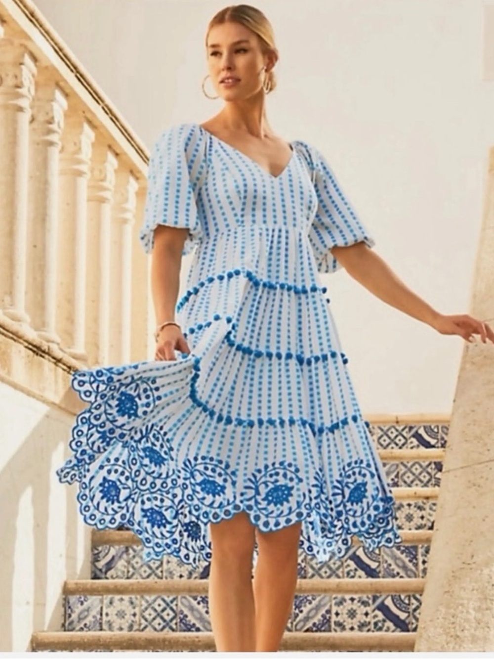 Lilly Pulitzer Sidney Midi Dress Gingham Embroidered Women 4 Country Preppy